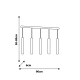 Suspension JOKER 5 tubes alignés métal noir anneau chromé GU10 Minimaliste 
