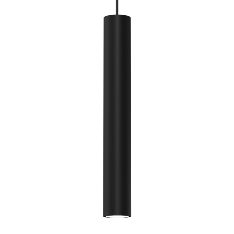 Suspension HUDSON  tube métal noir GU10 Minimaliste 