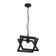 Suspension métal noir ARNOLD carré 25cm E27 Industriel 