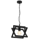 Suspension métal noir ARNOLD carré 25cm E27 Industriel 