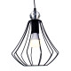 Suspension JEWEL abat-jour cage fil métallique noir courbé en forme de cloche E27 Bohème 