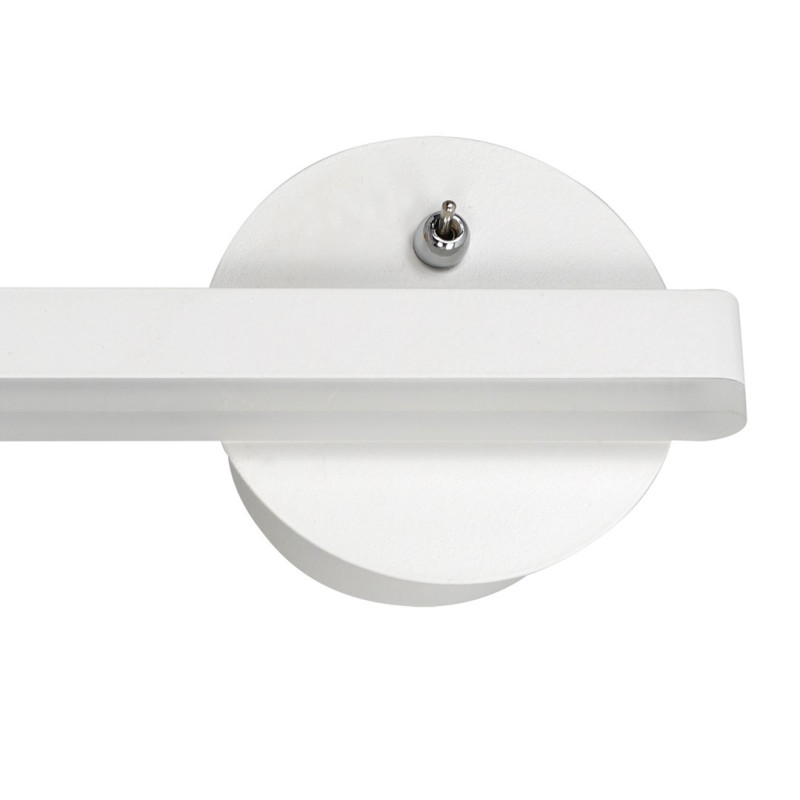 Applique murale SYDNEY barrre métal blanc déporté gauche LED blanc neutre 4000k 6W 