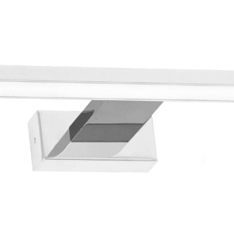 Applique murale SHINE barre métal 60cm blanc chromé LED blanc neutre 4000k 13,8W IP44 