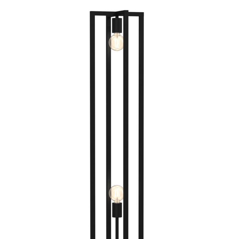 Lampadaire métal noir ARNOLD rectangulaire E27 Industriel 