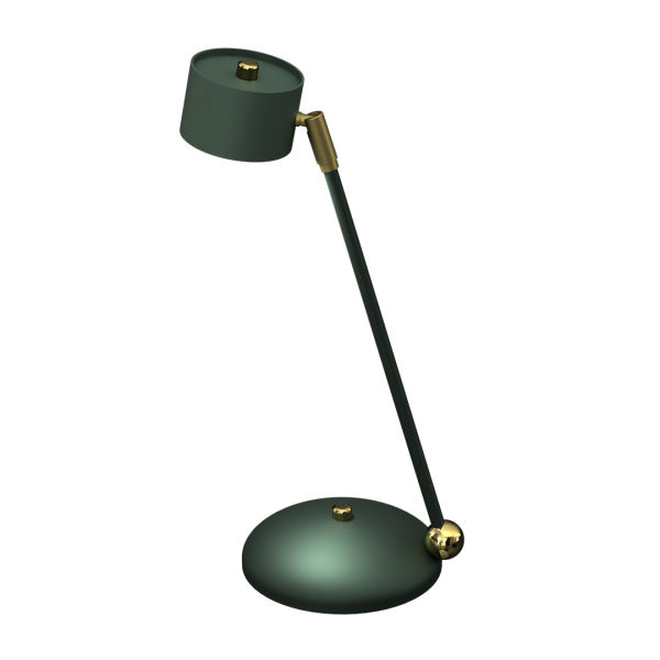 Lampe de bureau ARENA métal vert et doré GX53 Design chic 