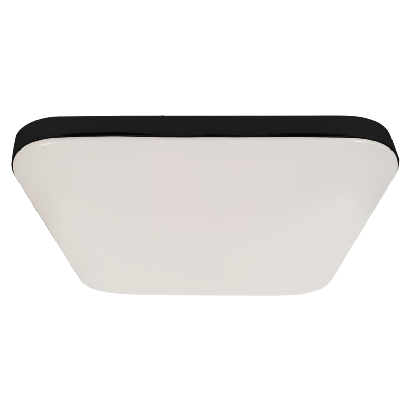 Plafonnier NEMO carré 33cm noir LED blanc neutre 4000k 1530m 16W IP44 