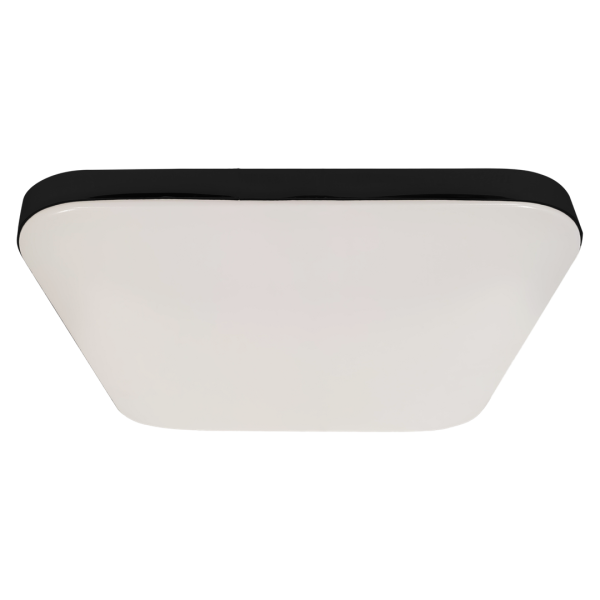 Plafonnier NEMO carré 33cm noir LED blanc neutre 4000k 1530m 16W IP44 