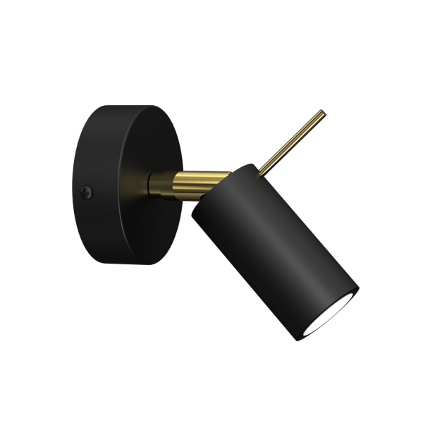 Plafonnier PRESTON métal noir et doré spot orientable mini GU10 Industriel 