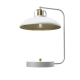 Lampe de bureau FELIX Cloche métal blanc intérieur doré E27 Industriel 