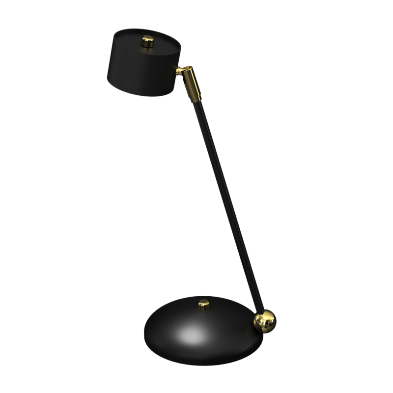 Lampe de bureau ARENA métal noir et doré GX53 Design chic 