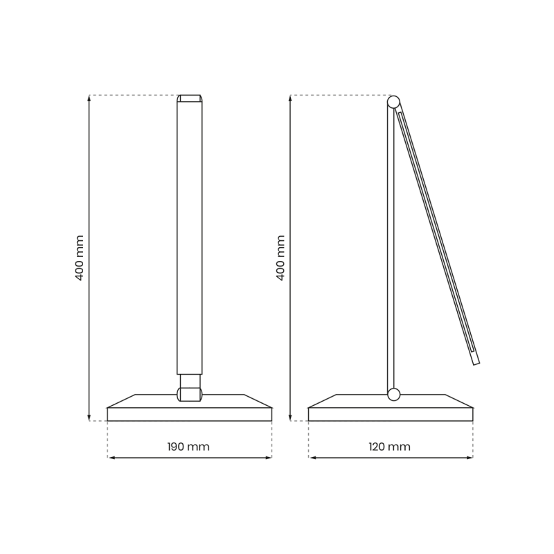 Lampe de bureau VARIO chargeur induction pour téléphone noir LED 5W CCT 3000k à 6000k 