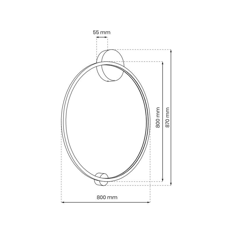 Applique SATURNO Anneau doré 80cm LED 46W blanc neutre 4000k 2500Lm Design chic 