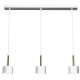 Suspension ARENA 3 abat-jour cylindriques métal blanc et doré base ronde GX53 Design chic 