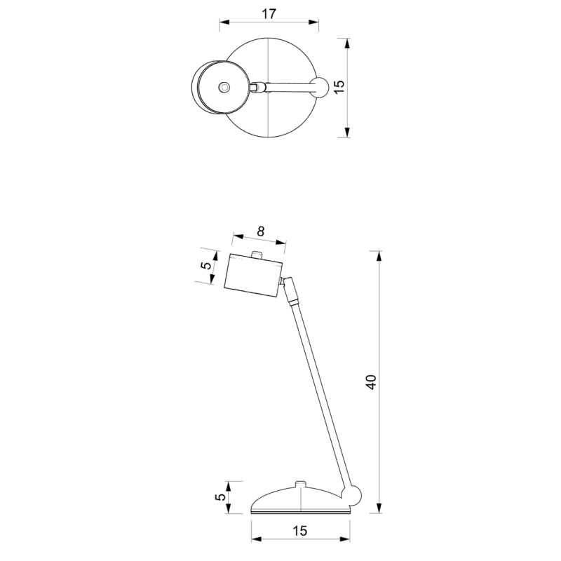 Lampe de bureau ARENA métal blanc et doré GX53 Design chic 