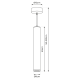 Suspension PORTER tube blanc GU10 IP44 