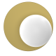Plafonnier BIBIONE rond doré boule verre blanc G9 Design chic 