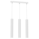 Suspension HUDSON 3 tubes métal blanc GU10 Minimaliste 