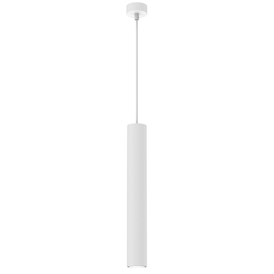 Suspension HUDSON tube métal blanc GU10 Minimaliste 