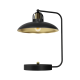 Lampe de bureau FELIX Cloche métal noir intérieur doré E27 Industriel 