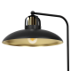 Lampe de bureau FELIX Cloche métal noir intérieur doré E27 Industriel 