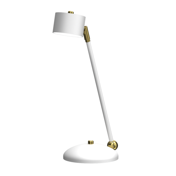 Lampe de bureau ARENA métal blanc et doré GX53 Design chic 