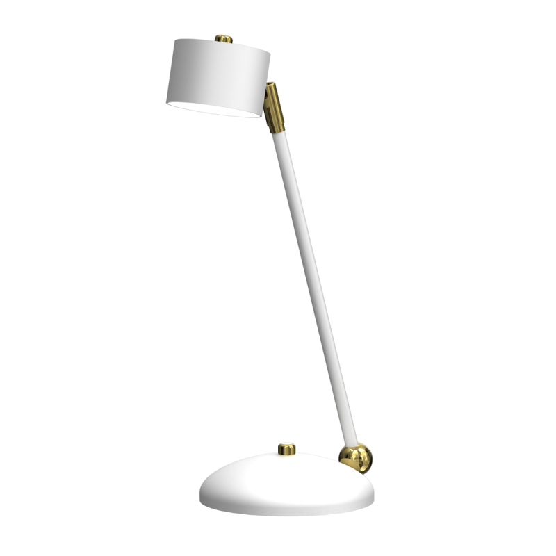 Lampe de bureau ARENA métal blanc et doré GX53 Design chic 