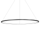 Suspension SATURNO Anneau noir 120cm LED 65W blanc neutre 4000k 3500Lm Design chic 