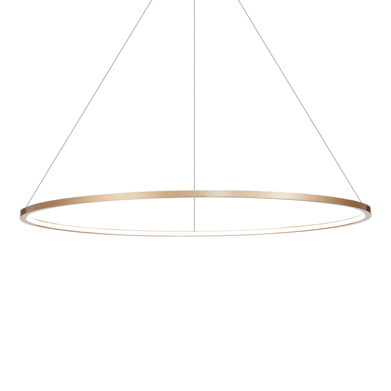 Suspension SATURNO Anneau doré 100cm LED 57W blanc neutre 4000k 3100Lm Design chic 