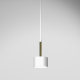 Suspension ARENA abat-jour cylindrique métal blanc et doré GX53 Design chic 