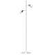 Lampadaire JOKER 2 spots orientables métal blanc anneau chromé GU10 Minimaliste 