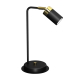 Lampe de bureau JOKER métal noir anneau doré GU10 Minimaliste 