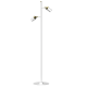 Lampadaire JOKER 2 spots orientables métal blanc anneau doré GU10 Minimaliste 