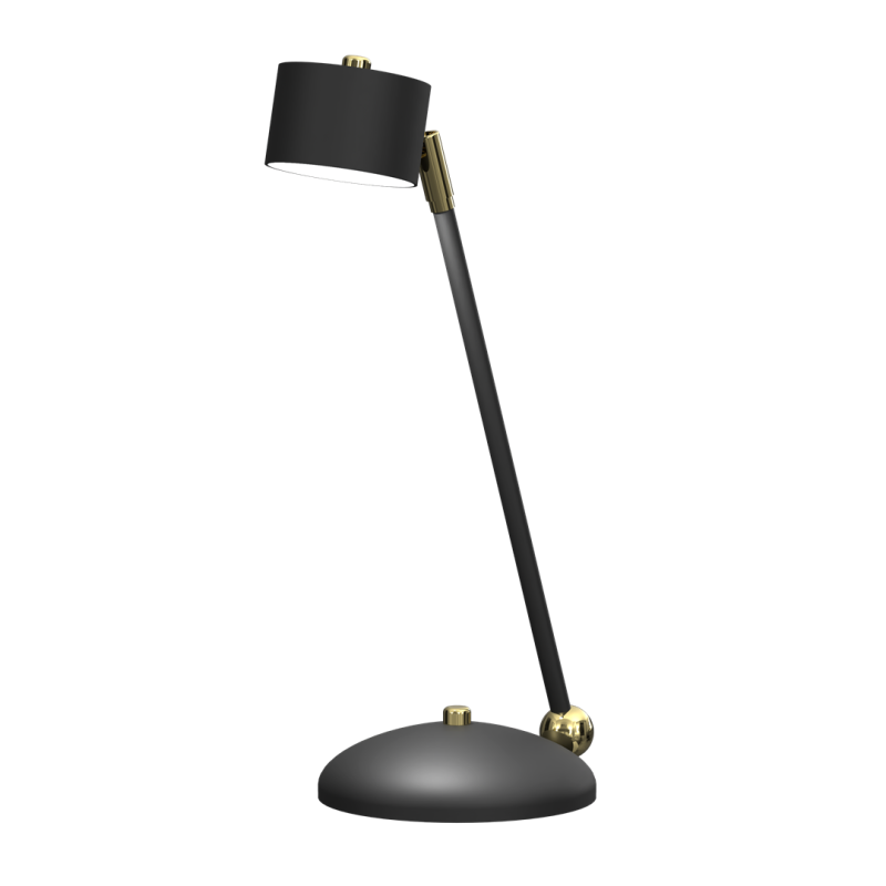 Lampe de bureau ARENA métal noir et doré GX53 Design chic 