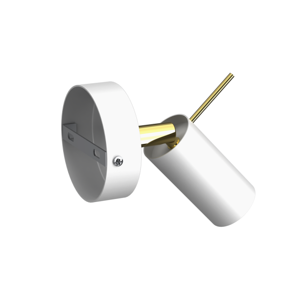 Plafonnier PRESTON métal blanc et doré spot orientable mini GU10 Industriel 
