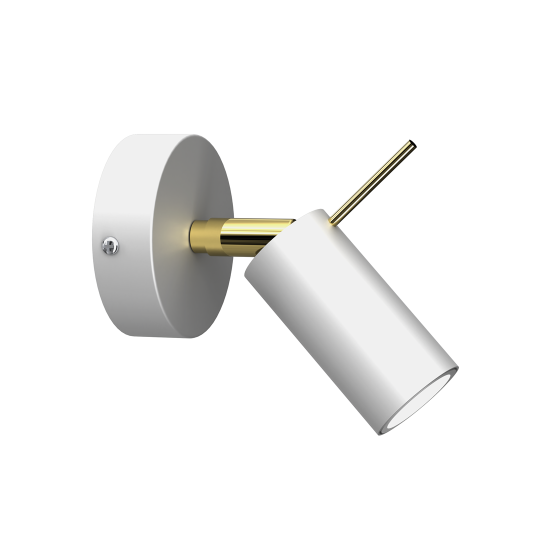 Plafonnier PRESTON métal blanc et doré spot orientable mini GU10 Industriel 