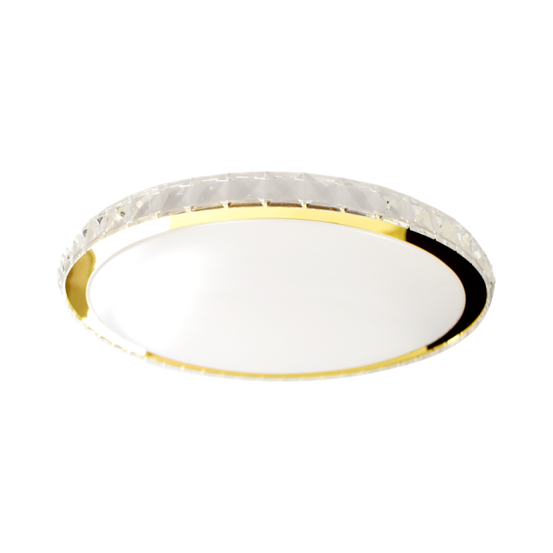 Plafonnier LAYLA rond 40cm doré 1560Lm LED CTT 3000k à 6000k 33W dimmable avec télécommande 