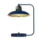 Lampe de bureau FELIX Cloche métal bleu intérieur doré E27 Industriel 