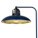 Lampe de bureau FELIX Cloche métal bleu intérieur doré E27 Industriel 