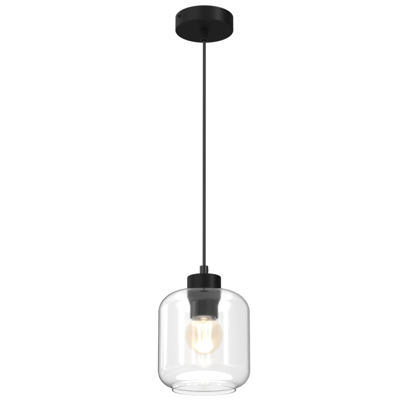 Suspension SOMBRA abat-jour verre clair E27 Design chic 