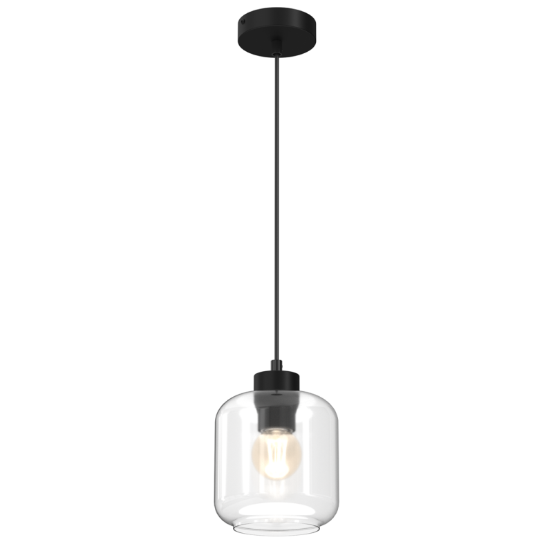 Suspension SOMBRA abat-jour verre clair E27 Design chic 