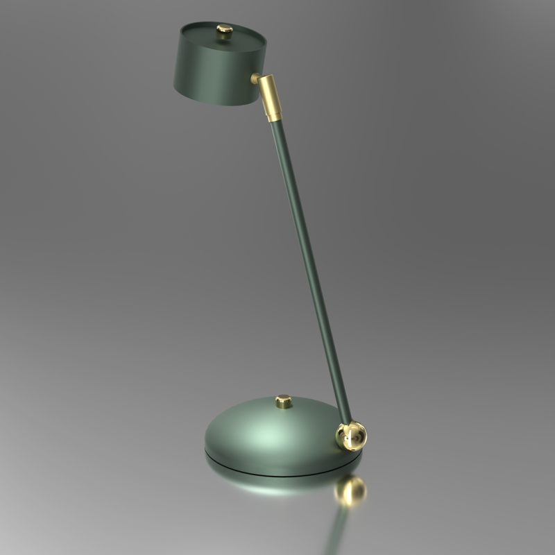 Lampe de bureau ARENA métal vert et doré GX53 Design chic 