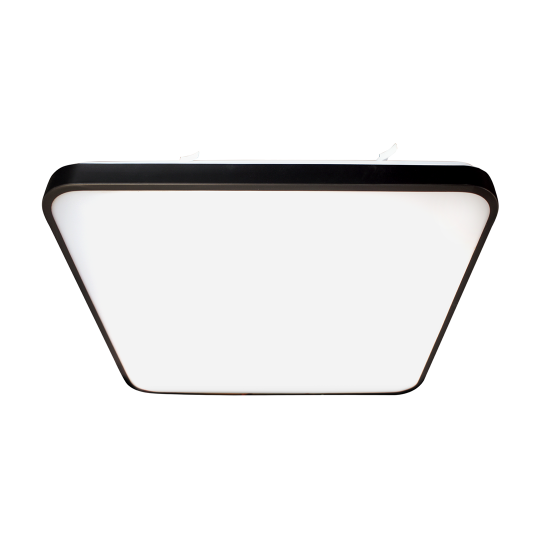 Plafonnier FABIO carré 37 cm noir et blanc LED blanc neutre 4000K 23W Minimaliste 