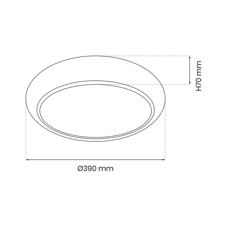 Plafonnier GEA rond 39cm métal doré LED 36W CCT 3000k à 6000k 2520Lm dimmable Minimaliste 