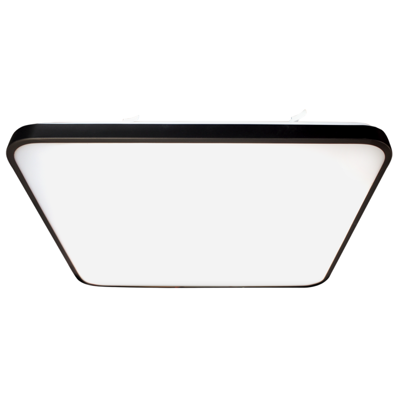 Plafonnier FABIO carré 47 cm noir et blanc LED blanc neutre 4000K 35W Minimaliste 