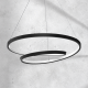 Suspension LUCERO spirale infini métal noir LED blanc neutre 48W 2400Lm Design chic 