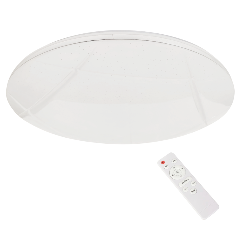 Plafonnier rond ALLISTER 58cm blanc 3LED 6W CCT 3000K à 6000K + télécommande 