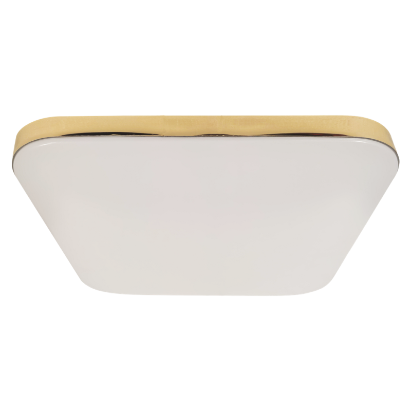 Plafonnier NEMO carré 33cm doré LED blanc neutre 4000k 1690m 17W IP44 