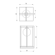 Lampe à poser DIEGO structure rectangles croisés métal noir boule verre blanc E14 Industriel 