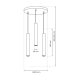 Suspension HUDSON 3 tubes métal noir base ronde GU10 Minimaliste 