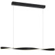 Suspension SWIRL barre torsadée 90cm noir hauteur réglable LED blanc neutre 24W Design chic 
